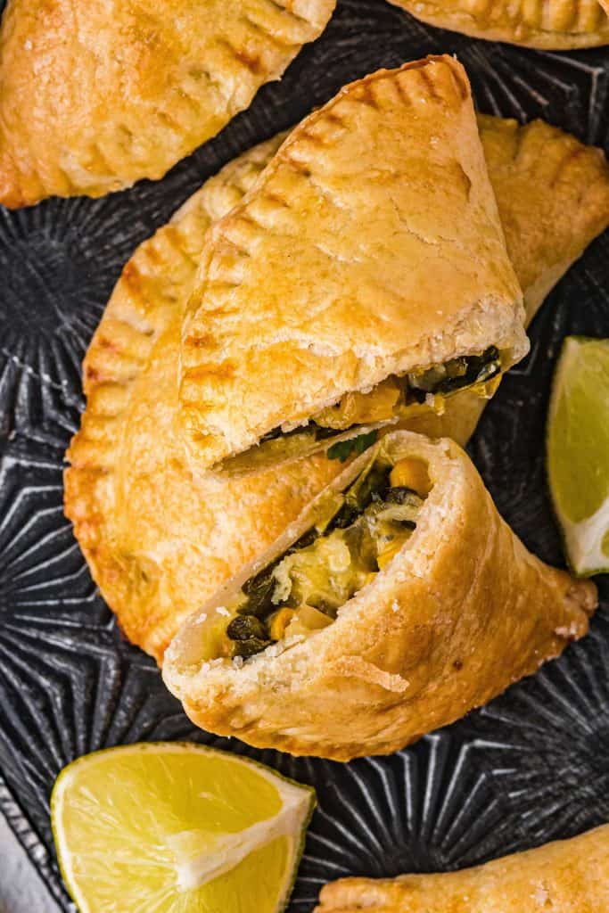 empanadas filled with poblano peppers.